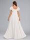 Chiffon A-Line/Princess Square Neck Maternity Wedding Dresses with Ruffles & Split Side