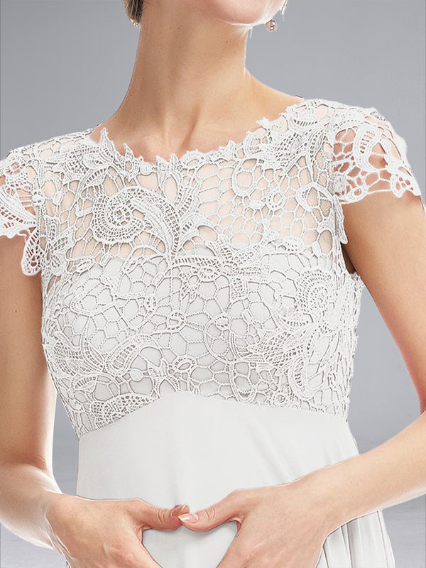 A-Line/Princess Scoop Lace Floor-Length Baby Shower Wedding Dresses with Appliques