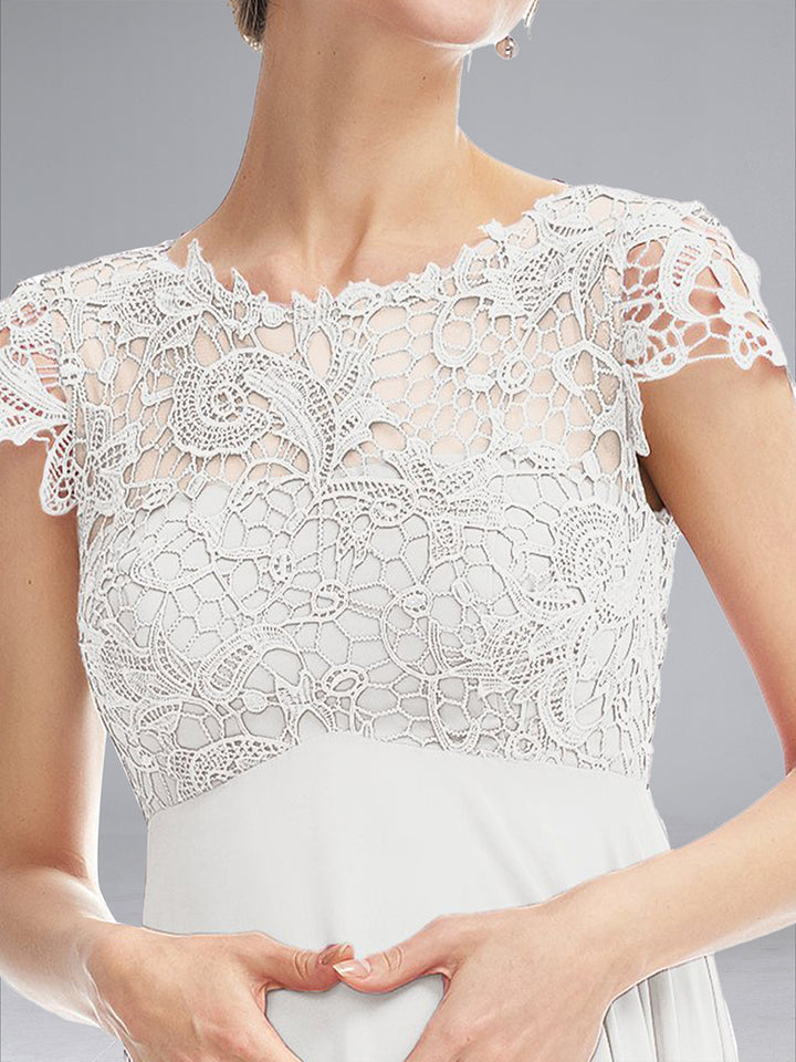 A-Line/Princess Scoop Lace Floor-Length Maternity Wedding Dresses with Appliques