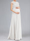 A-Line/Princess Scoop Lace Floor-Length Maternity Wedding Dresses with Appliques