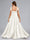 A-Line/Princess Square Neck Sleeveless Long Maternity Wedding Dresses with Split Side