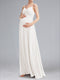 A-Line/Princess Spaghetti Straps Sleeveless Ruched Chiffon Maternity Wedding Dresses