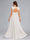 A-Line/Princess Chiffon Sleeveless Ruched Floor-Length Maternity Wedding Dresses with Ruffles