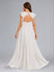 A-Line/Princess Chiffon Sleeveless Ruched Floor-Length Maternity Wedding Dresses with Ruffles
