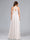 A-Line Halter Neck Ruched Chiffon Floor-Length Maternity Wedding Dresses with Pleats