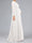 A-Line V-Neck Long Sleeves Floor-Length Maternity Wedding Dresses with Sash & Split Side