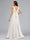 A-Line/Princess Sleeveless Long Chiffon Maternity Wedding Dresses with Bow & Pleats