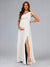 A-Line/Princess One-Shoulder Sleeveless Ruched Baby Shower Wedding Dresses with Ruffles