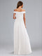 A-Line/Princess Off-the-Shoulder Sleeveless Ruched Formal Maternity Wedding Dresses