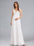 A-Line/Princess V-Neck Sleeveless Ruched Floor-Length Baby Shower Wedding Dresses