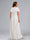 A-Line/Princess V-Neck Flutter Sleeves Ruched Stylish Maternity Wedding Dresses