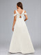A-Line/Princess Cold Shoulder Floor-Length Maternity Wedding Dresses with Button