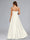 A-Line Cowl Spaghetti Straps Long Wedding Minimalist Maternity Wedding Dresses