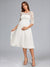 A-Line/Princess Scoop Neck Knee-Length Chiffon Baby Shower Wedding Dresses with Bow