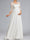 A-Line/Princess Scoop Neck Floor-Length Chiffon Maternity Wedding Dresses with Lace