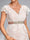 A-Line/Princess V-Neck Floor-Length Lace Maternity Wedding Dresses with Sash