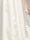 A-Line/Princess V-Neck 3/4 Sleeves Tea-Length Lace Maternity Wedding Dresses with Bowknot