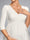 A-Line/Princess V-Neck 3/4 Sleeves Floor-Length Lace Maternity Wedding Dresses with Bowknot