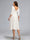 A-Line/Princess V-Neck 3/4 Sleeves Tea-Length Maternity Wedding Dresses with Bowknot