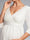 A-Line/Princess V-Neck 3/4 Sleeves Tea-Length Maternity Wedding Dresses with Bowknot
