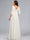 A-Line/Princess V-Neck 3/4 Sleeves Floor-Length Maternity Wedding Dresses with Bowknot