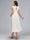 A-Line/Princess V-Neck Tea-Length Chiffon Pleated Maternity Wedding Dresses with Lace