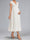 A-Line/Princess V-Neck Tea-Length Chiffon Pleated Maternity Wedding Dresses with Lace