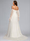 A-Line/Princess Sweetheart Sweep Train Long Sleeves Tulle Maternity Wedding Dresses with Side Slit