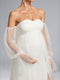 A-Line/Princess Sweetheart Sweep Train Long Sleeves Tulle Maternity Wedding Dresses with Side Slit