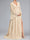 A-Line/Princess V-Neck Sweep Train Long Sleeves Lace Maternity Wedding Dresses with Side Slit