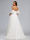 A-Line/Princess Strapless Sweep Train Chiffon Maternity Wedding Dresses