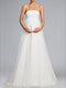 A-Line/Princess Strapless Sweep Train Chiffon Maternity Wedding Dresses