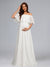 A-Line/Princess Off-the-Shoulder Lace Floor-Length Baby Shower Wedding Dresses