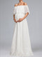 A-Line/Princess Off-the-Shoulder Lace Floor-Length Maternity Wedding Dresses