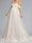 A-Line/Princess Off-the-Shoulder Tulle Sweep Train Maternity Wedding Dresses with Appliques