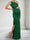 Trumpet/Mermaid One Shoulder Sleeveless Floor Length Maternity Wedding Guest Dresses with Side Slit