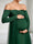 Sheath/Cloumn Off-the-Shoulder Long Sleeves Floor Length Maternity Wedding Guest Dresses with Waist Cape