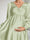 A-Line/Princess Long Sleeves Knee-Length Satin Maternity Wedding Guest Dresses with Ruffles