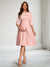 A-Line/Princess Scoop Neck Half Sleeves Knee-Length Baby Shower Wedding Guest Dresses