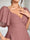 A-Line/Princess V-Neck Ankle-Length Short Sleeves Chiffon Maternity Wedding Guest Dresses with Bowknot