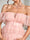 A-Line/Princess Off-the-Shoulder Ankle-Length Tulle Maternity Wedding Guest Dresses with Tiered Ruffles