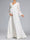 A-Line/Princess V-Neck Long Sleeves Floor-Length Chiffon Maternity Wedding Guest Dresses with 3D Floral