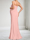 Trumpet/Mermaid Off-the-Shoulder Floor-Length Maternity Wedding Guest Dresses with Cape