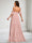 A-Line/Princess Off-the-Shoulder Short Sleeves Chiffon Floor-Length Maternity Wedding Guest Dresses with Ruffles