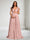 A-Line/Princess Off-the-Shoulder Short Sleeves Chiffon Floor-Length Maternity Wedding Guest Dresses with Ruffles