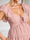 A-Line/Princess Off-the-Shoulder Short Sleeves Chiffon Floor-Length Maternity Wedding Guest Dresses with Ruffles