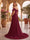 Sheath/Cloumn Off-the-Shoulder Short Sleeves Floor-Length Maternity Wedding Guest Dresses with Waist Cape