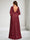 A-Line/Princess V-Neck Short Sleeves Sequin Floor-Length Maternity Wedding Guest Dresses with Side Slit