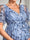 A-Line/Princess V-Neck Short Sleeves Lace Floor-Length Maternity Wedding Guest Dresses with Side Slit & Sequins
