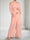 Off-the-Shoulder Long Sleeves Chiffon Jumpsuits Maternity Wedding Guest Dresses with Pleated